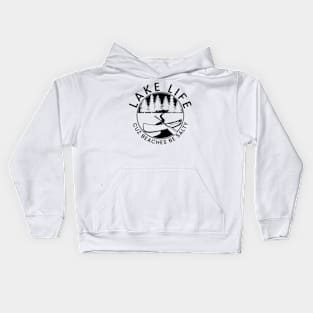 Lake Life Cuz Beaches Be Salty Kids Hoodie